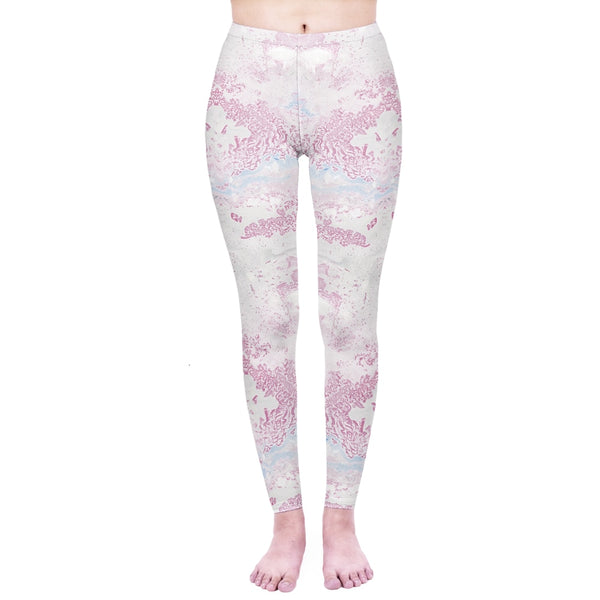 Fashion Women Legging Pink Tropics Printing With Multicolor Pattern Leggins High Elasticity Legins Fitness Pants Leggings | Vimost Shop.