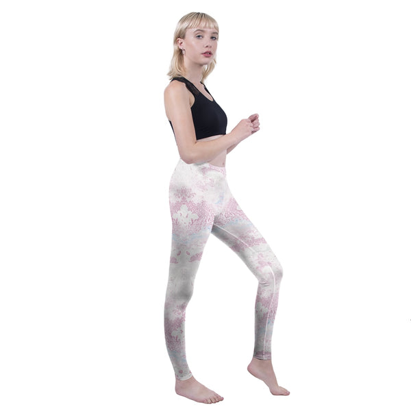 Fashion Women Legging Pink Tropics Printing With Multicolor Pattern Leggins High Elasticity Legins Fitness Pants Leggings | Vimost Shop.