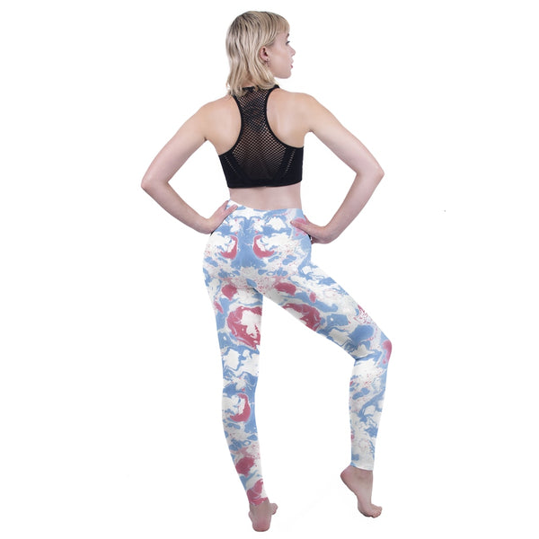 Fashion Women Legging Pink Tropics Printing With Multicolor Pattern Leggins High Elasticity Legins Fitness Pants Leggings | Vimost Shop.