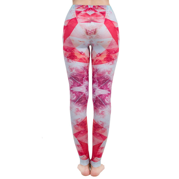 Fashion Women Legging Pink Tropics Printing With Multicolor Pattern Leggins High Elasticity Legins Fitness Pants Leggings | Vimost Shop.