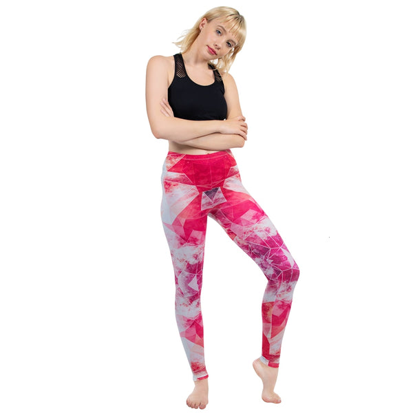 Fashion Women Legging Pink Tropics Printing With Multicolor Pattern Leggins High Elasticity Legins Fitness Pants Leggings | Vimost Shop.