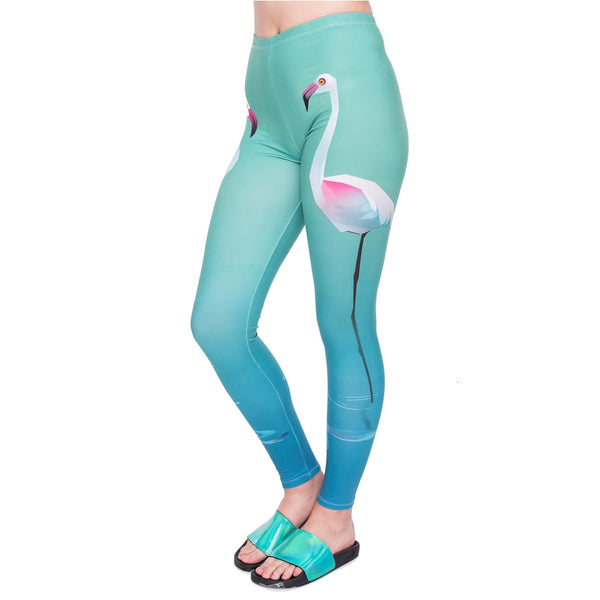 Fashion Women Legging Pink Tropics Printing With Multicolor Pattern Leggins High Elasticity Legins Fitness Pants Leggings | Vimost Shop.