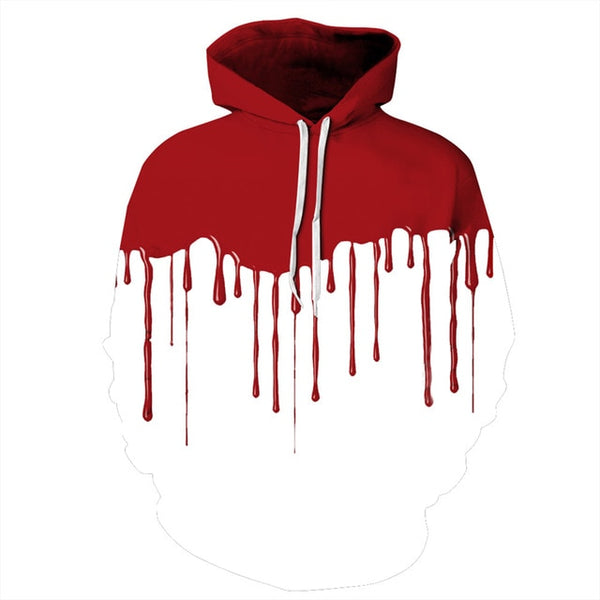 3D Print Wound Horror Blood Hoodies Sweatshirts Women Men I'M FINE Letter Hoodie Jumper Tracksuit Pullover Cosplay Women Tops | Vimost Shop.