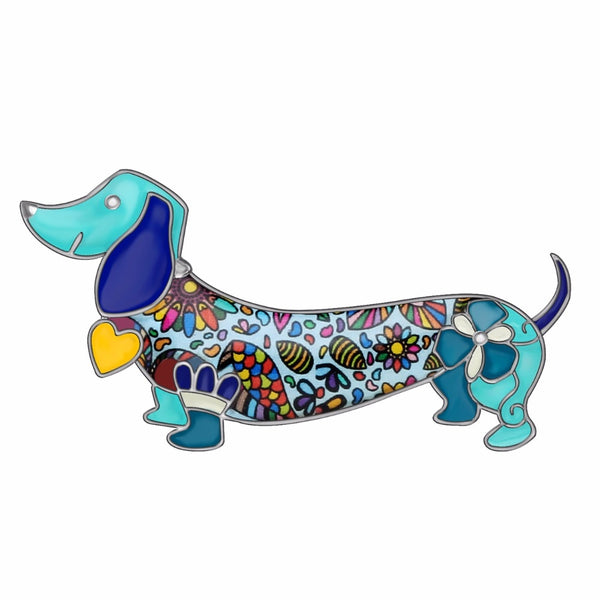 Statement Alloy Enamel Smile Dachshund Dog Brooches Clothes Scarf Decoration Jewelry Pin For Women Girls Gift Bijoux | Vimost Shop.