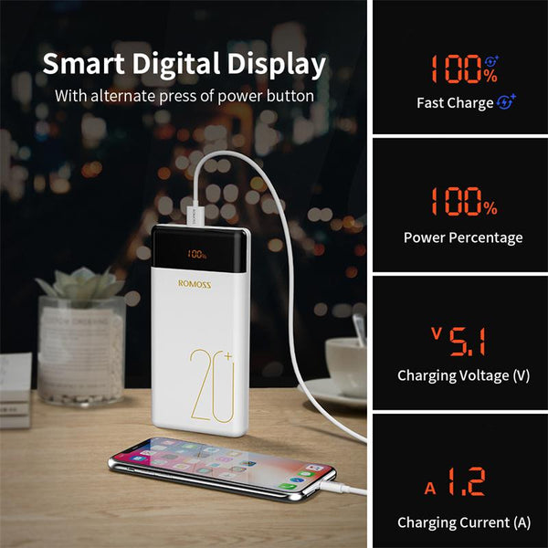 20000mAh Pro Power Bank Portable External Battery With PD Two-way Fast Charging Portable Charger For Phones Tablet | Vimost Shop.
