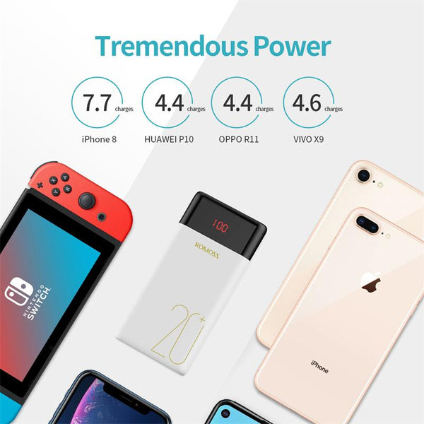 20000mAh Pro Power Bank Portable External Battery With PD Two-way Fast Charging Portable Charger For Phones Tablet | Vimost Shop.