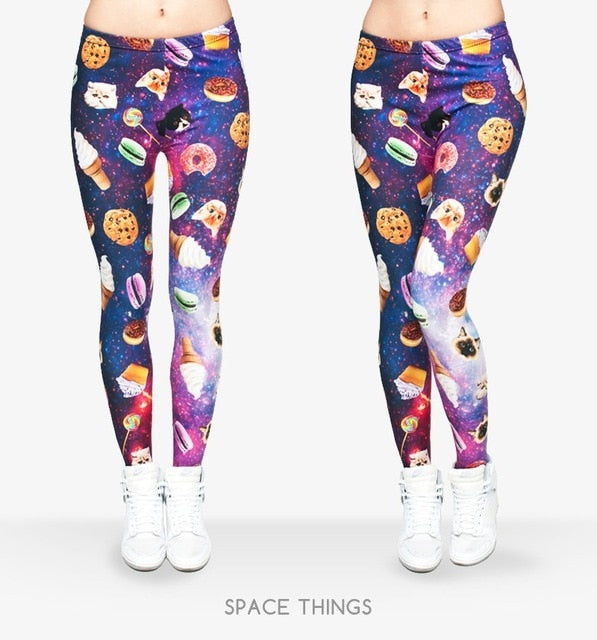 Muffins 3D Graphic Full Printing Women's Clothing teenage fitness Legging Sexy Punk Leggings Pants Workout | Vimost Shop.