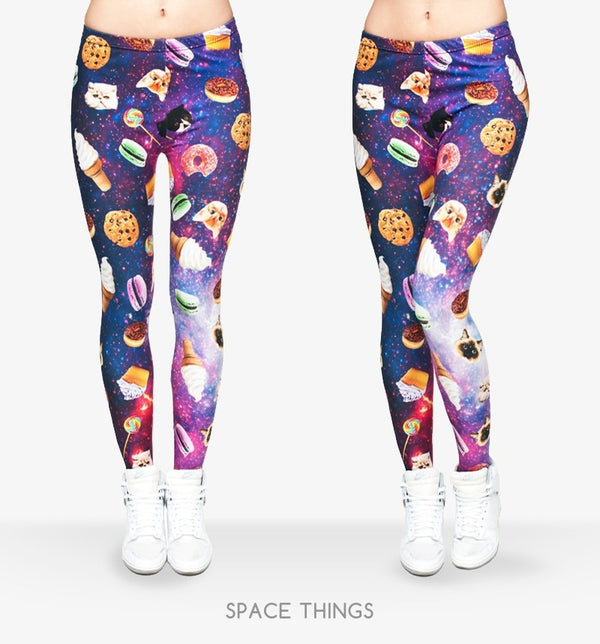 Muffins 3D Graphic Full Printing Women's Clothing teenage fitness Legging Sexy Punk Leggings Pants Workout | Vimost Shop.