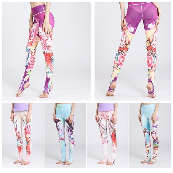 Women Leggings Gym Elastic Prints Long Tights | Vimost Shop.