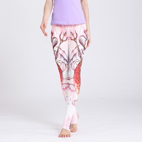 Women Leggings Gym Elastic Prints Long Tights | Vimost Shop.