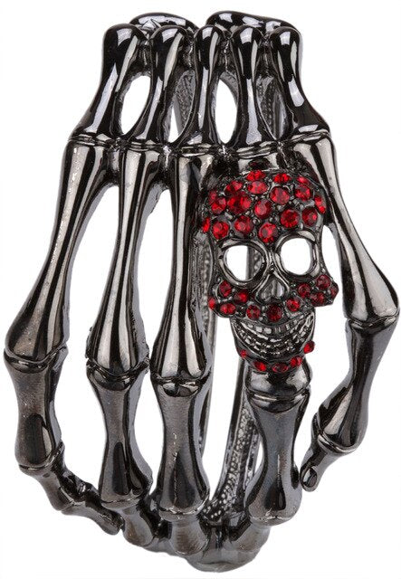 Skull Skeleton Hand Bracelet Bangle Biker Gothic Jewelry Gifts Women Her Girlfriend Antique Silver Color D08 | Vimost Shop.