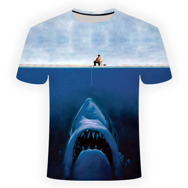 3D Print Funny Fishing Shirts Rod O-neck | Vimost Shop.