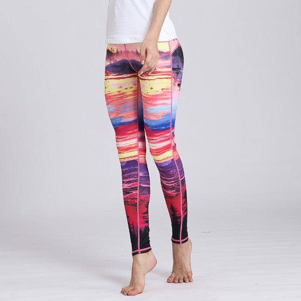 Fast Dry Women Yoga Pants Workout Print Gym Leggings | Vimost Shop.