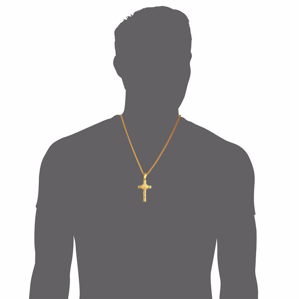 Jesus Piece Latin Cross Pendant Necklace Christmas Gift Gold Color 316L Stainless Steel For Men Chain Christian Jewelry | Vimost Shop.