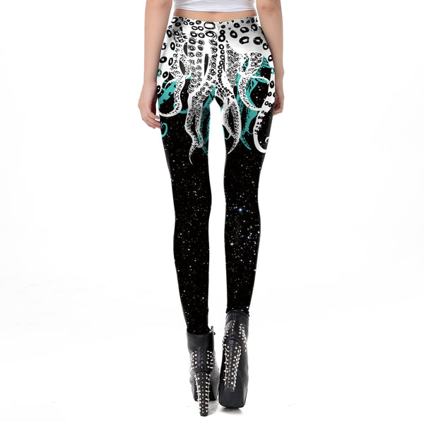 Hot Fashion Octopus Print Gothic Design Women Leggings High Quality Sexy Fitness Workout Ankle Pant | Vimost Shop.