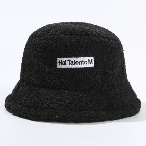 Faux Fur Winter Bucket Hat For Women Girl Fashion Solid Thickened Soft Warm Fishing Cap Outdoor Lady Plush Fluffy Panama | Vimost Shop.