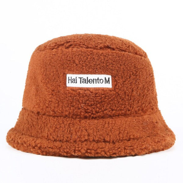 Faux Fur Winter Bucket Hat For Women Girl Fashion Solid Thickened Soft Warm Fishing Cap Outdoor Lady Plush Fluffy Panama | Vimost Shop.
