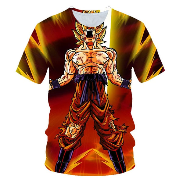 New Arrival Cool Goku Dragon Ball Z 3d T Shirt Summer Fashionable Short Sleeve Tee Tops Men Anime DBZ Harajuku T-Shirts Kid | Vimost Shop.