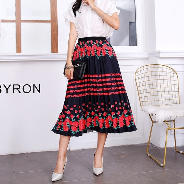 Pleated Skirt Girl Female Long Skirt Women for Girls | Vimost Shop.