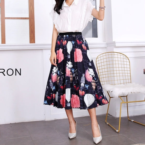 Pleated Skirt Girl Female Long Skirt Women for Girls | Vimost Shop.