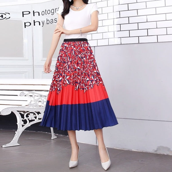 Pleated Skirt Girl Female Long Skirt Women for Girls | Vimost Shop.