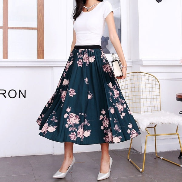 Pleated Skirt Girl Female Long Skirt Women for Girls | Vimost Shop.