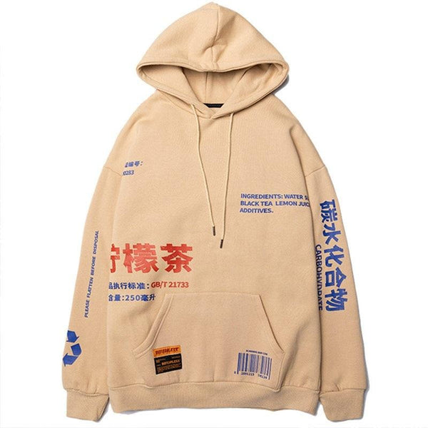 Hoodies Men Chinese Printed Hooded Thick Pullover Sweatshirt Men High Street Fashion Hip Hop Streetwear Hoodie Autumn