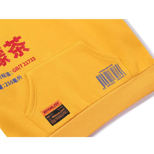 Hoodies Men Chinese Printed Hooded Thick Pullover Sweatshirt Men High Street Fashion Hip Hop Streetwear Hoodie Autumn