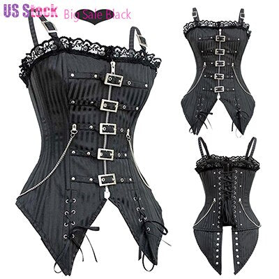 Miss Moly Steampunk Corset Gothic Bustier Boned Overbust Dress Underbust burlesque Top Plus Size 6Xl Tummy Slimming Clothes | Vimost Shop.
