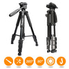 Multi-function Travel Camera Tripod 56"/143cm Adjustable Laser Level Tripod with 3-Way Swivel Pan Head,with Bubble Level | Vimost Shop.
