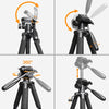 Multi-function Travel Camera Tripod 56"/143cm Adjustable Laser Level Tripod with 3-Way Swivel Pan Head,with Bubble Level | Vimost Shop.