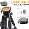Multi-function Travel Camera Tripod 56"/143cm Adjustable Laser Level Tripod with 3-Way Swivel Pan Head,with Bubble Level | Vimost Shop.