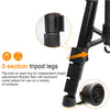 Multi-function Travel Camera Tripod 56"/143cm Adjustable Laser Level Tripod with 3-Way Swivel Pan Head,with Bubble Level | Vimost Shop.