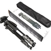 Multi-function Travel Camera Tripod 56"/143cm Adjustable Laser Level Tripod with 3-Way Swivel Pan Head,with Bubble Level | Vimost Shop.