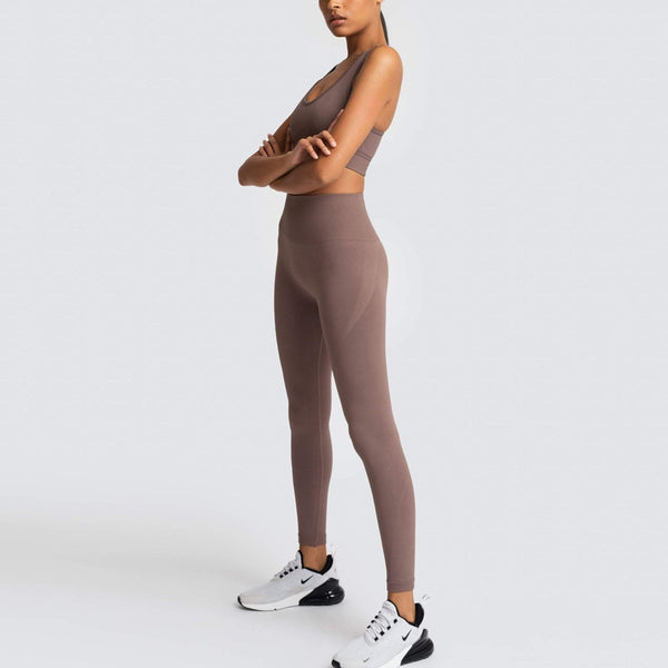 Seamless Gym Set Nylon Woman Sportswear 2 Piece Exercise Leggings Padded Sports Bras Women Fitness Wear Yoga Sets Sports Suits | Vimost Shop.