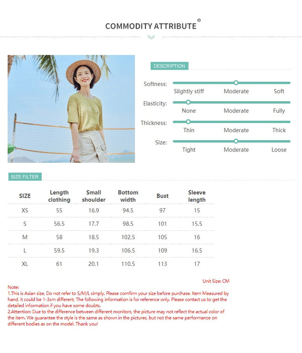 Loose Literary All-match Pure Cotton Printed Short Sleeve T-shirt | Vimost Shop.