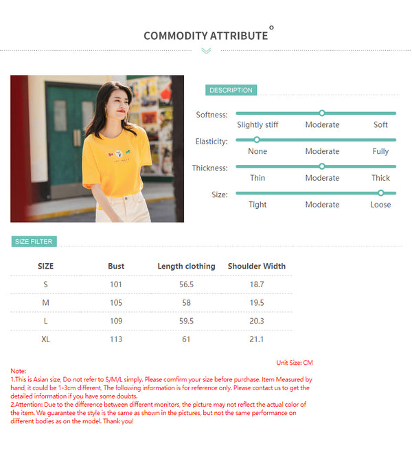 Pure Cotton Cute Chinese Printed All-match T-shirt | Vimost Shop.