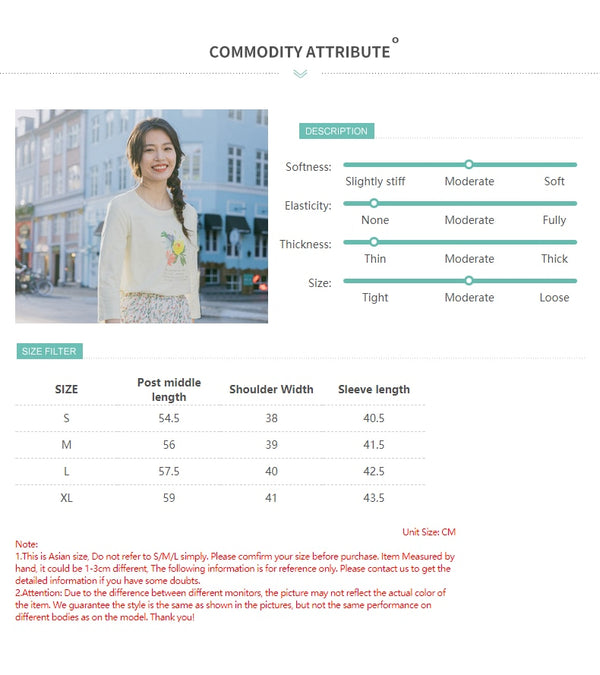 Spring New Arriavl Literary Flower Printed Loose All-match Base T-shirt | Vimost Shop.