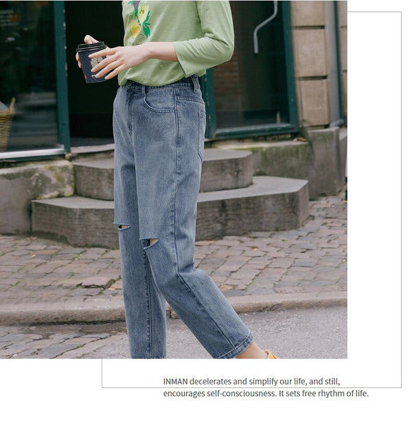 Spring New Arriavl Literary Flower Printed Loose All-match Base T-shirt | Vimost Shop.