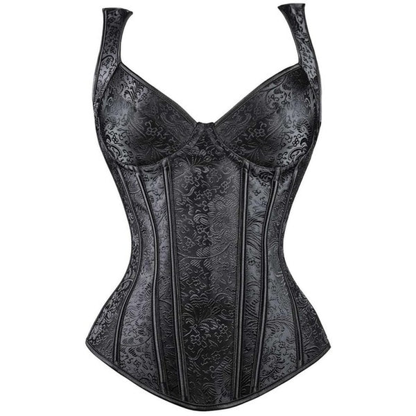 X New Steampunk Steel Boned Lace up Back Sexy Body Bustier Overbust Corset Women Waist Cincher Corsets Black Plus Size S-6XL | Vimost Shop.