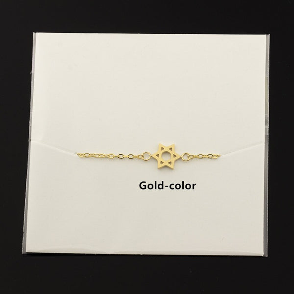 Stainless Steel Chain Pulseras Vintage Mujer Jerusalem Magen Star Of David Charm Bracelet Femme Jewish Jewelry | Vimost Shop.