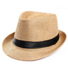 Hot Unisex Women Men Fashion Summer Casual Trendy Beach Sun Straw Jazz Hat Cowboy Fedora hat Gangster Cap | Vimost Shop.