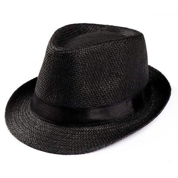 Hot Unisex Women Men Fashion Summer Casual Trendy Beach Sun Straw Jazz Hat Cowboy Fedora hat Gangster Cap | Vimost Shop.