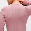 Seamless Slim Fit Yoga Shirts Workout Long Sleeved Shirts Women O-neck Sports Gym Fitness Tops with Thumb Holes Workout Top | Vimost Shop.