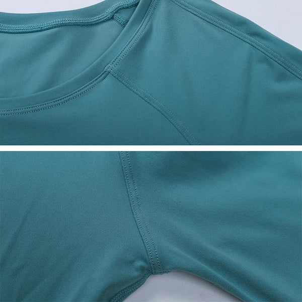 Naked-feel Fabric Skin Friendly Workout Yoga Long Sleeved Shirts Women Breathable Lightweight Loose Running Sport Tops