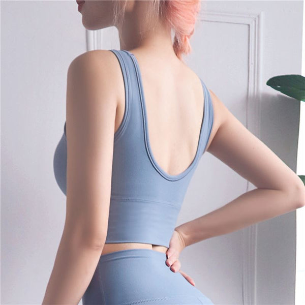U Shape Push Up Yoga Bra Padded Shockproof Fitness Women Sports Bra Plus Size Gym Crop Top Sports Bh Running Tank Tops | Vimost Shop.