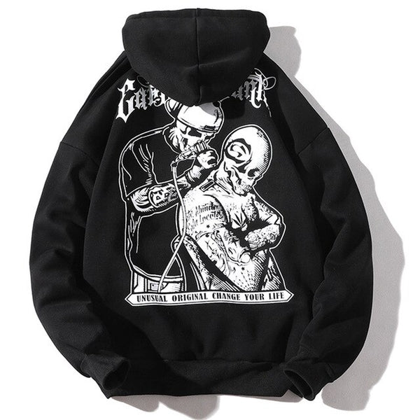 Men Letter Printed Hooded Pullover Sweatshirt Men High Street Fashion Hip Hop Hoodie Streetwear Clothing | Vimost Shop.