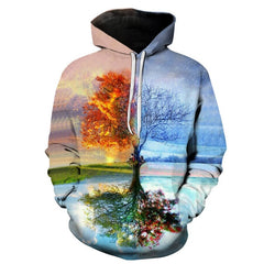 Weeds Sweatshirt Men / Women 3d Hoodies Print green leaves color pattern Slim Unisex Slim Stylish Hooded