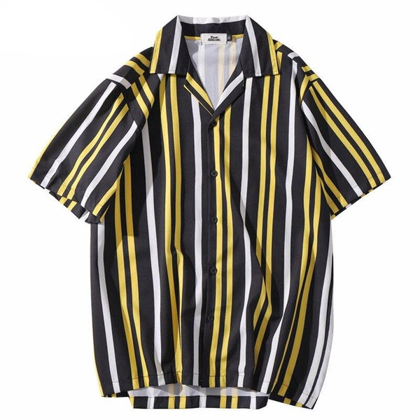 Hip Hop Shirt Streetwear White Blue Red Stripe  Harajuku | Vimost Shop.