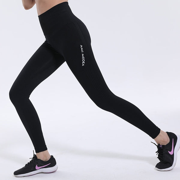 Seamless Leggings Women Gym Widen High Waisted Workout Jogging Yoga Pants High Stretchy Tights Tummy Control Sport Leggings AMI | Vimost Shop.